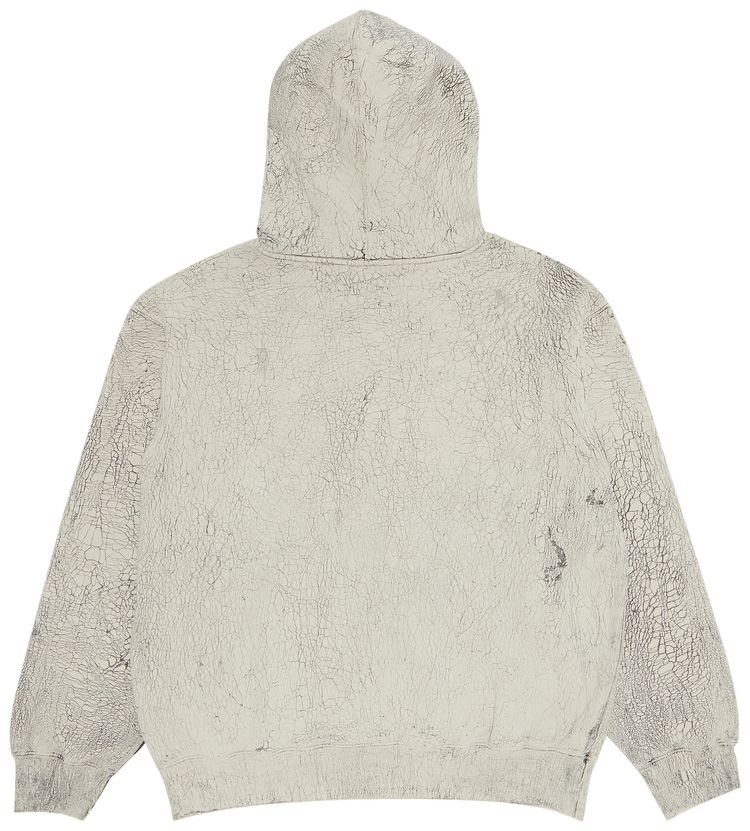 Supreme Crackle Zip Up Hooded Sweatshirt Natural