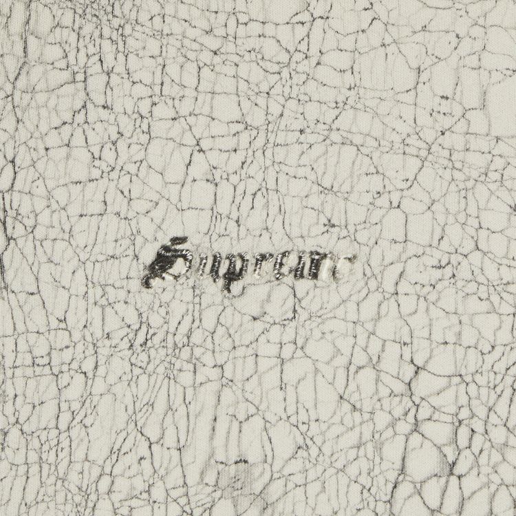 Supreme Crackle Zip Up Hooded Sweatshirt Natural