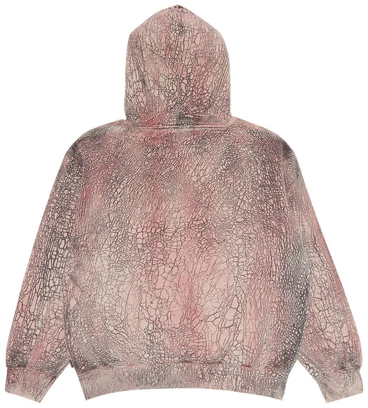 Supreme Crackle Zip Up Hooded Sweatshirt Red
