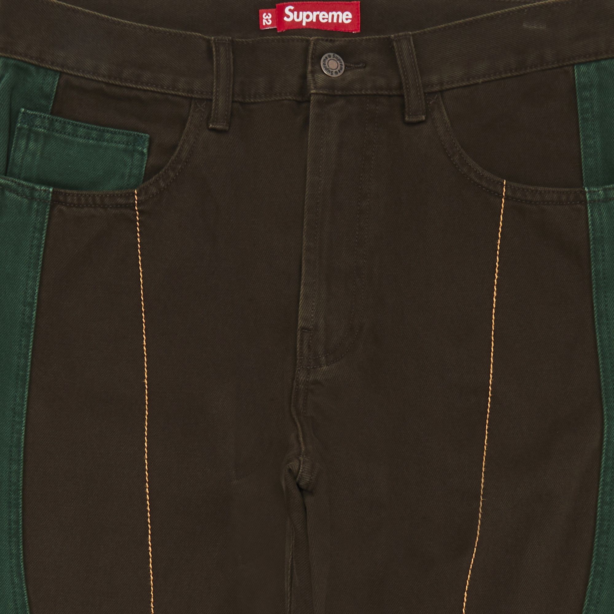 Buy Supreme Radial Embroidered Loose Fit Jean 'Brown
