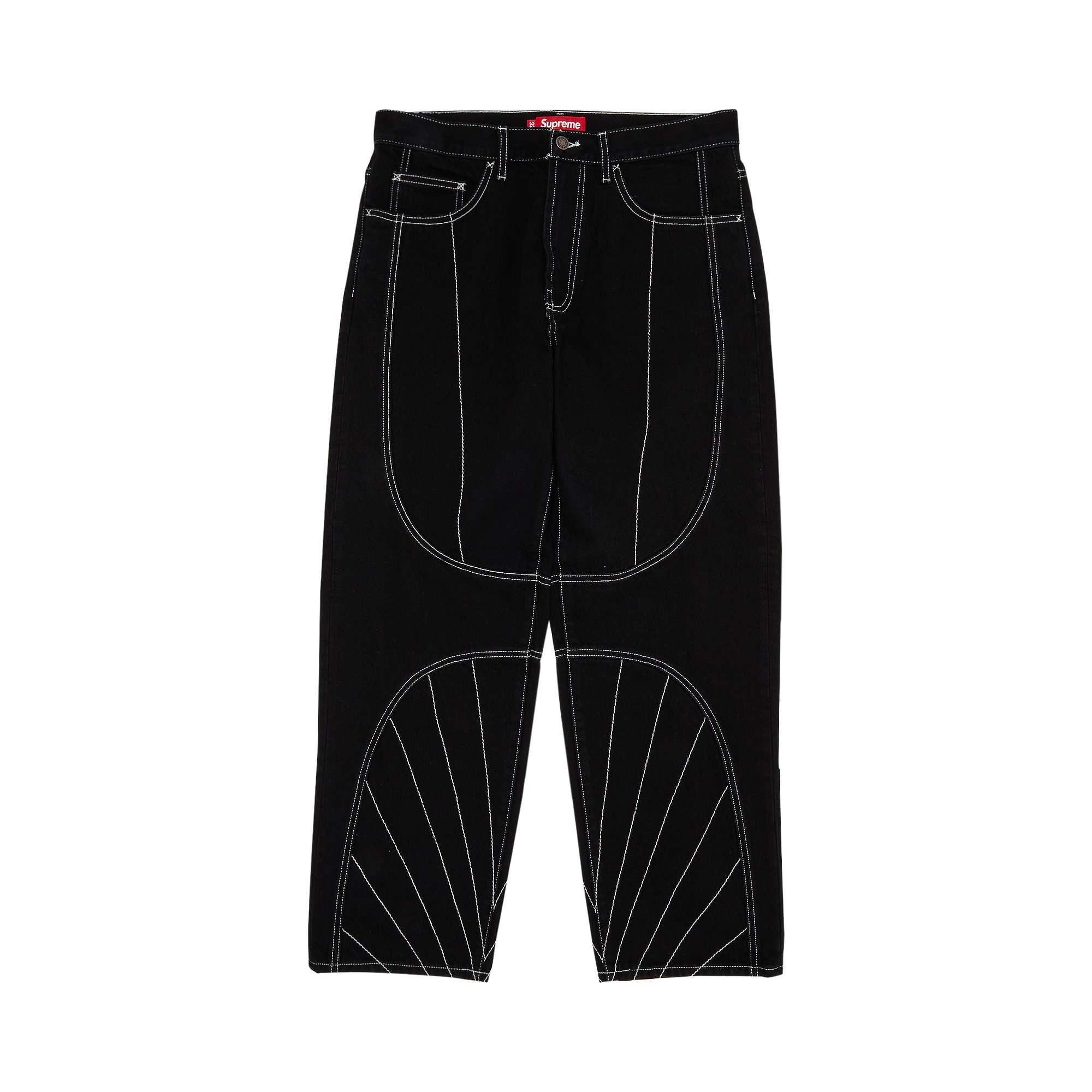 Buy Supreme Radial Embroidered Loose Fit Jean 'Black' - FW23P61