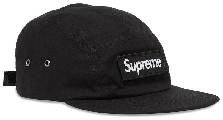Supreme Waxed Cotton Camp Cap Black