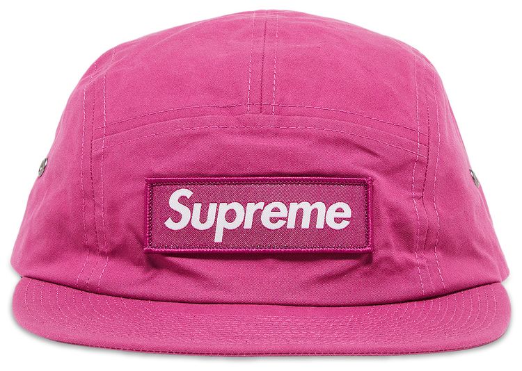 Supreme Waxed Cotton Camp Cap Magenta