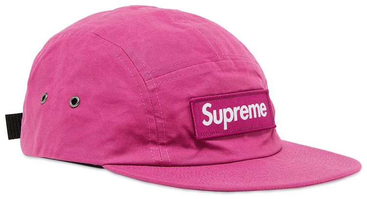 Supreme Waxed Cotton Camp Cap Magenta