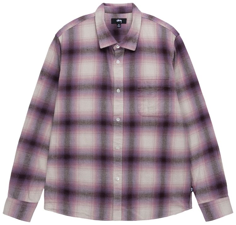 Stussy Bay Plaid Shirt Berry