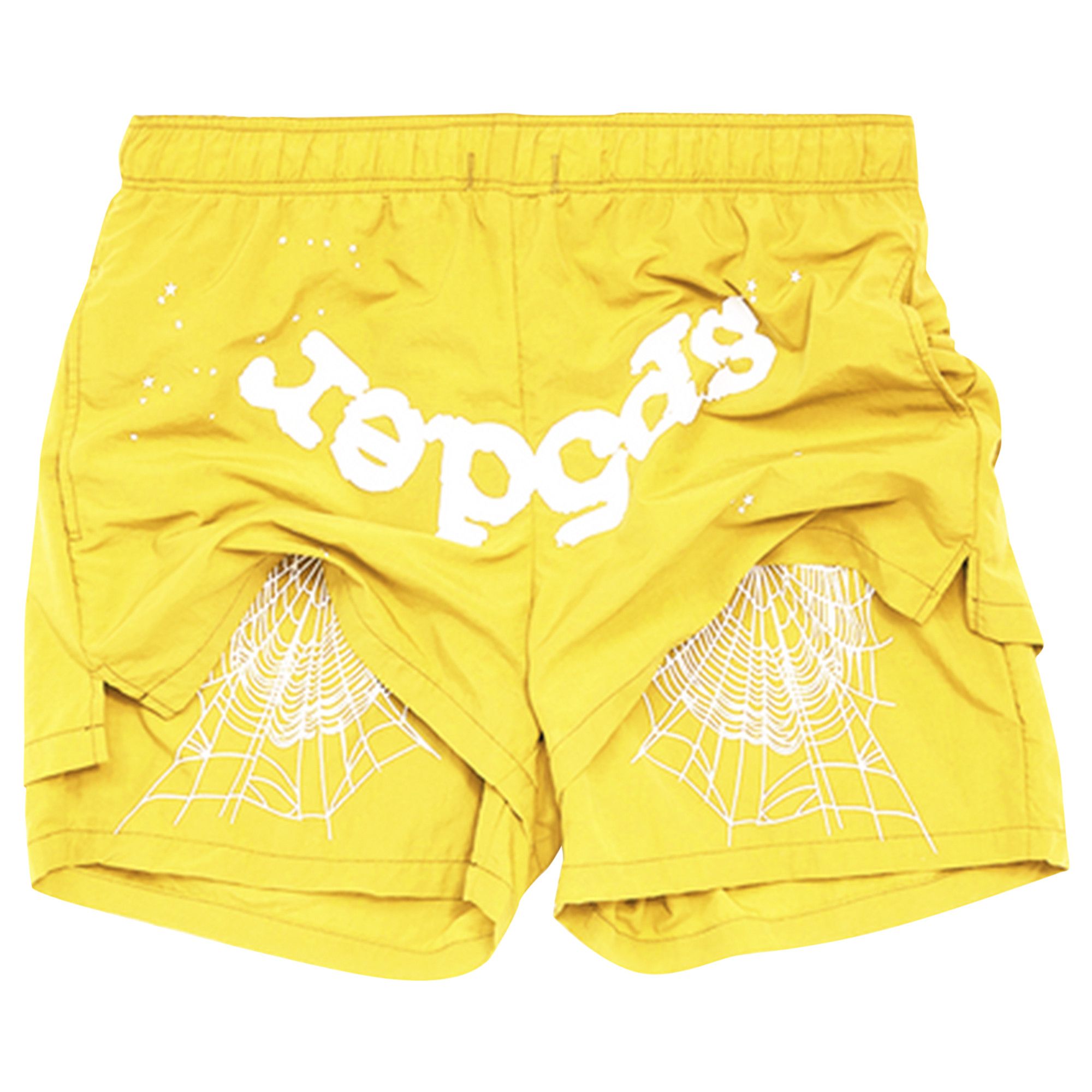 Buy Sp5der Logo Short 'Yellow' - 2406 1FW2322LS YELL | GOAT