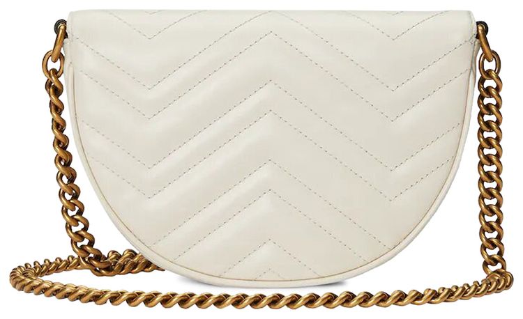 Gucci GG Marmont Matelasse Chain Mini Bag Mystic White