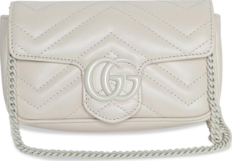 Gucci GG Marmont Matelasse Super Mini Bag 'White'
