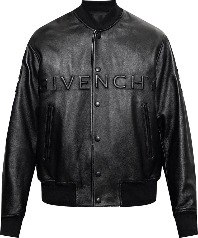 Givenchy Leather Varsity Jacket 'Black'