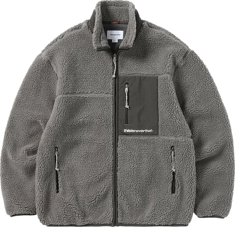 thisisneverthat SP Sherpa Fleece Jacket 'Charcoal'