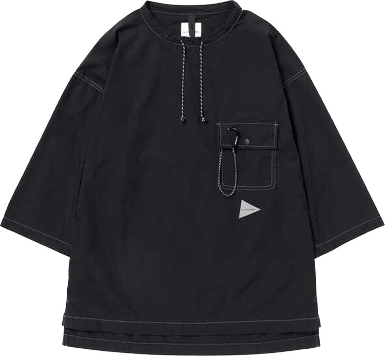 And Wander Dry Ripstop Long Pullover 'Black'