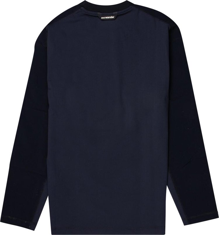 And Wander Cool Touch Pocket Long Sleeve Tee Black