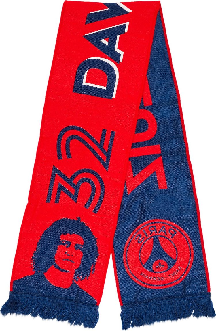 Paris Saint Germain David Luiz 32 Home Stadium Scarf Red