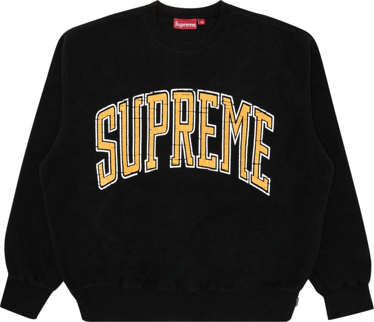 Supreme, Sweaters, Supreme Navy Blue And Yellow Crew Neck Sweater