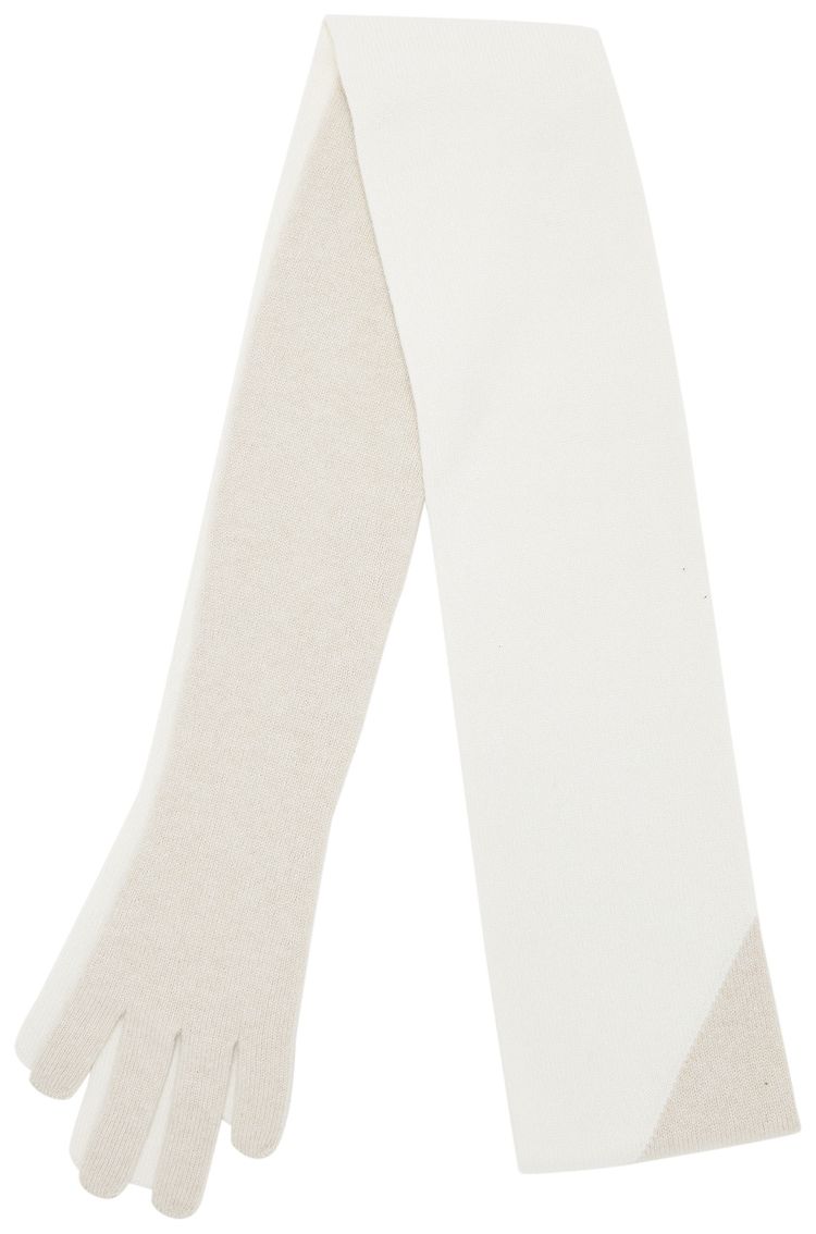 Loewe Cashmere Hand Scarf WhiteBeige