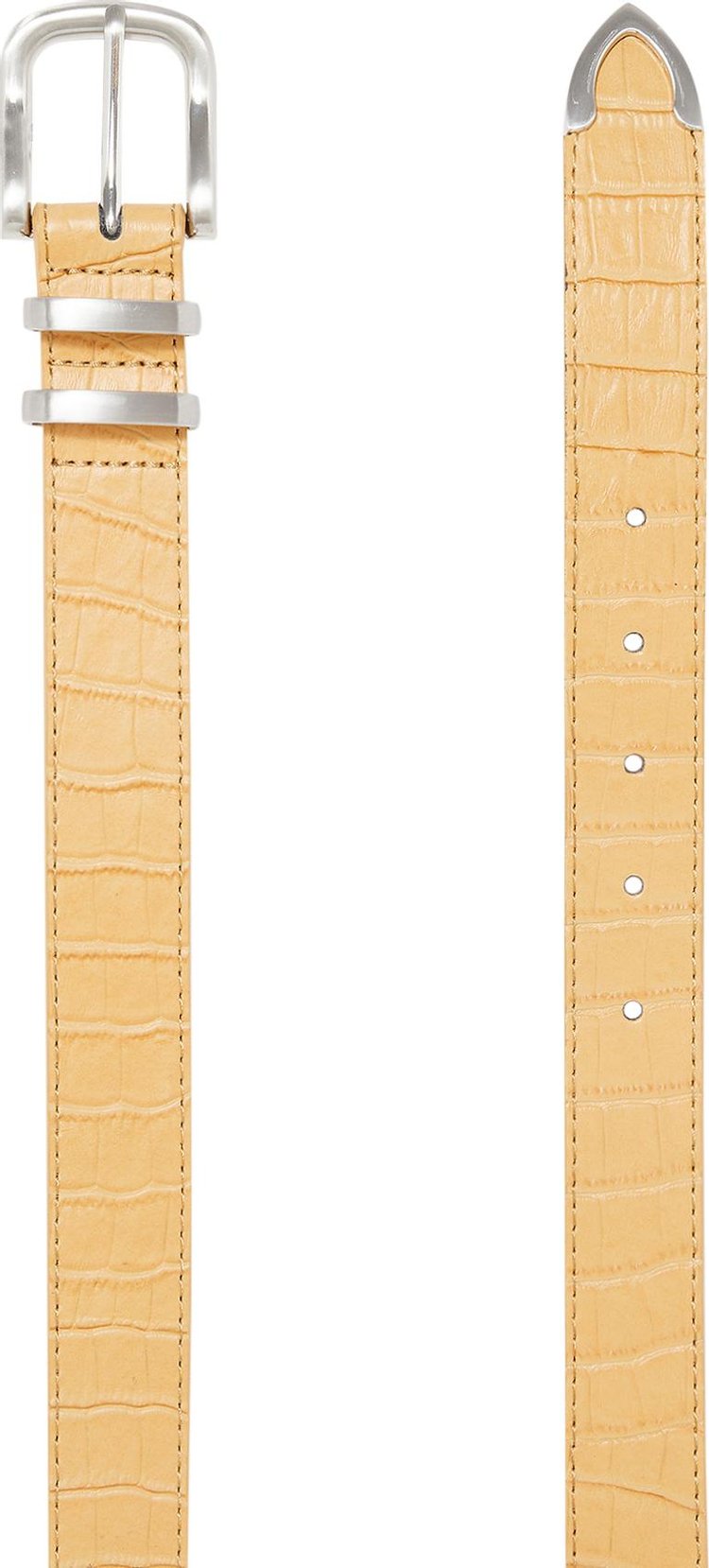 Stussy Gator Leather Dress Belt Tan