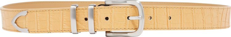 Stussy Gator Leather Dress Belt Tan