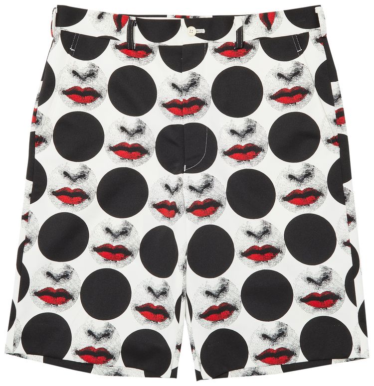 Comme des Garcons Homme Plus Fornasetti Printed Shorts White
