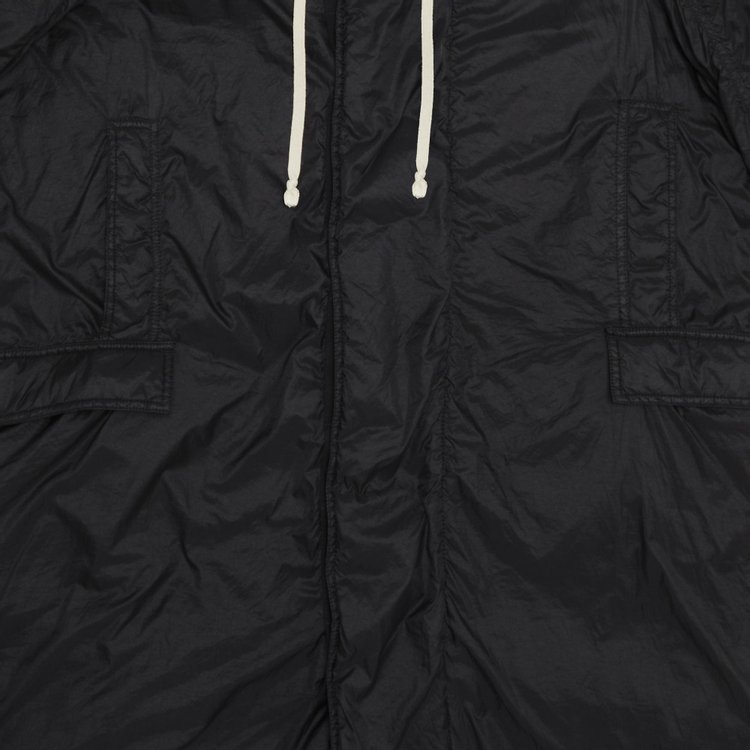 Rick Owens DRKSHDW Nylon Fishtail Coat Black