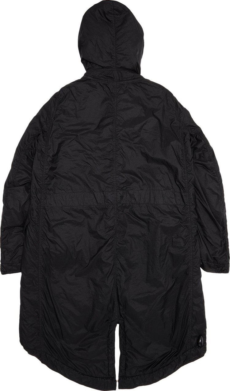 Rick Owens DRKSHDW Nylon Fishtail Coat Black