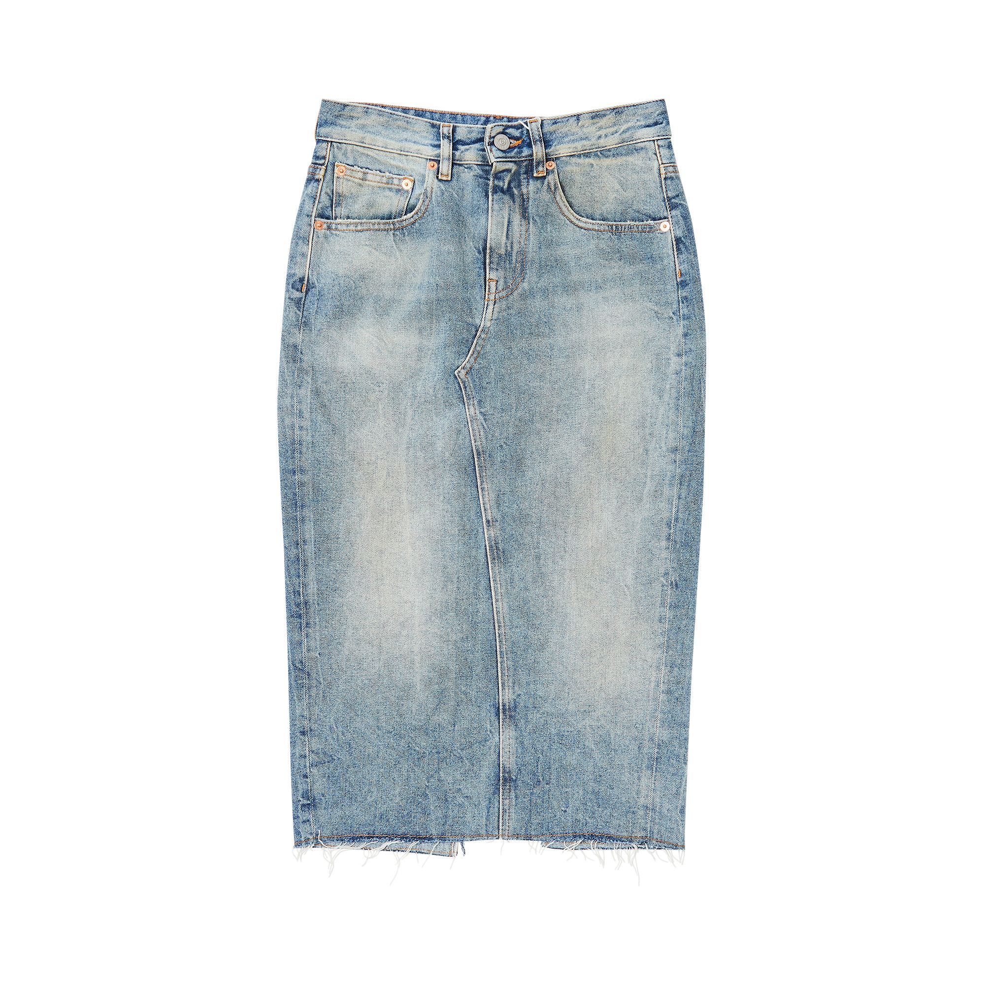 ★MM6 Maison Margiela★ Midi Denim Skirt Blue Sand S52ME0007 Buy MM6 Maison Margiela Mid Length Denim Skirt 'Blue Sand
