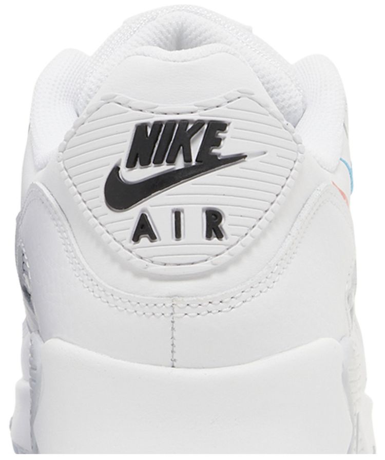 Nike Air Max 90 Multi Swoosh   White Bright Crimson