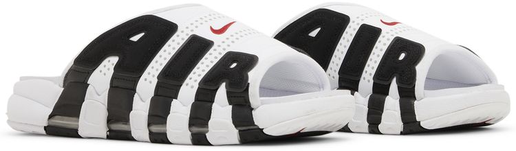 Air More Uptempo Slide White Black Red