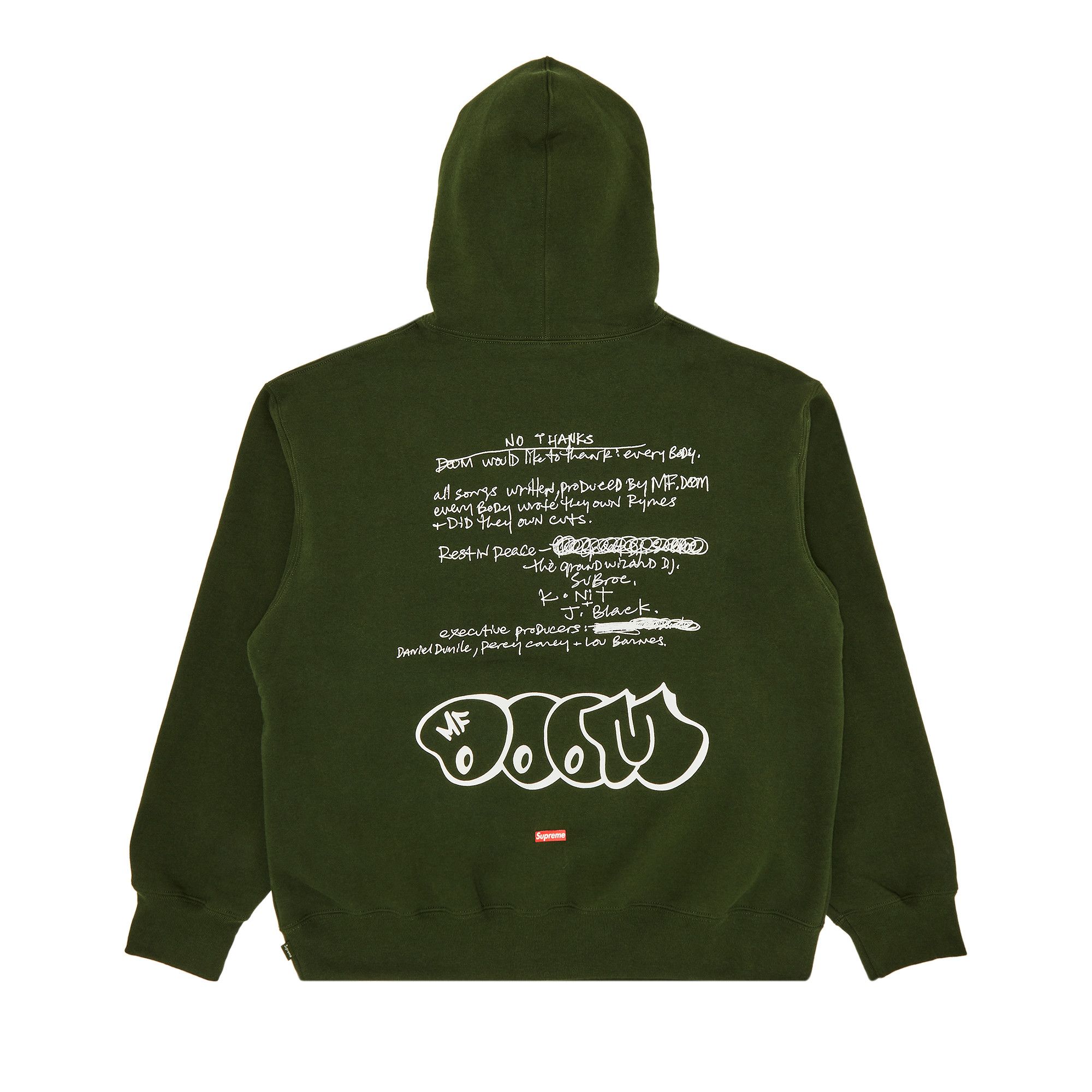 Size l Supreme MF DOOM Hooded Sweatshirt Dark Olive