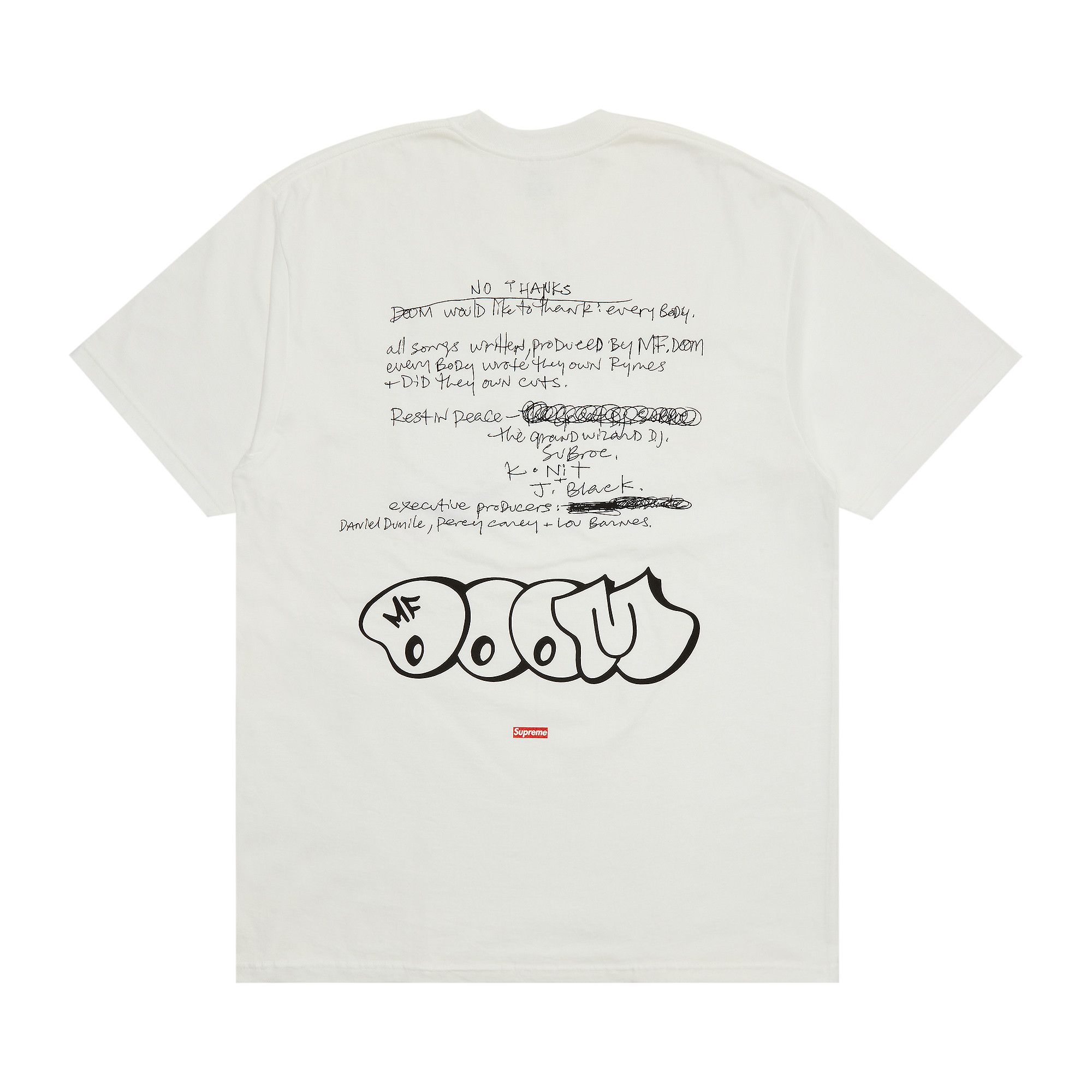 Tシャツ・カットソー Supreme x MF Doom T-Shirt White Buy Supreme MF DOOM Tee 'White' - FW23T3 WHITE | GOAT