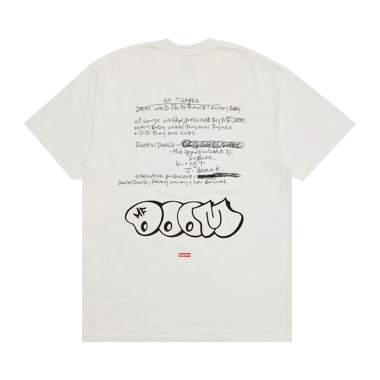Supreme MF DOOM Tee White