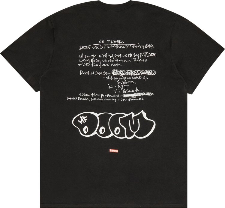 Supreme MF DOOM Tee Black