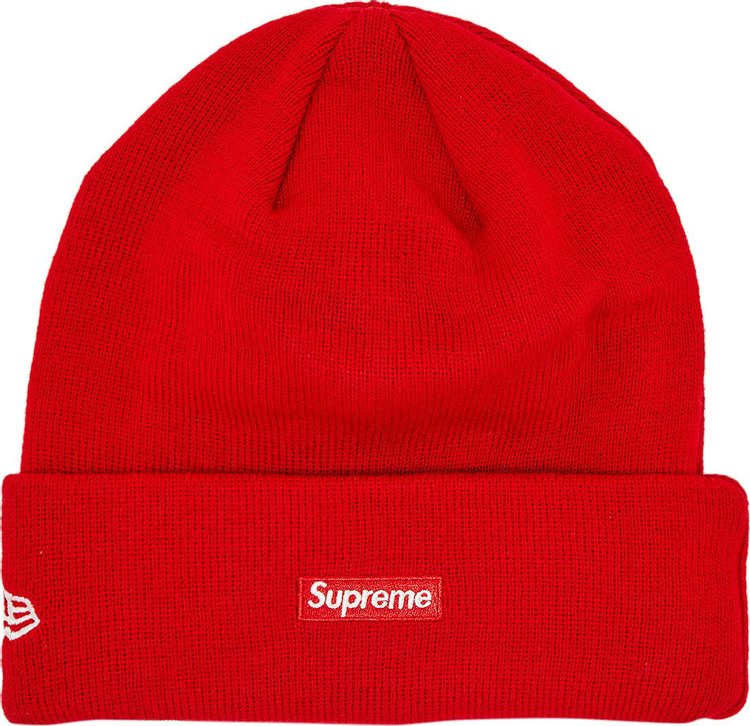 Supreme x New Era S Logo Beanie Red