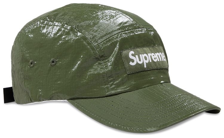 Supreme Gloss Ripstop Camp Cap Olive