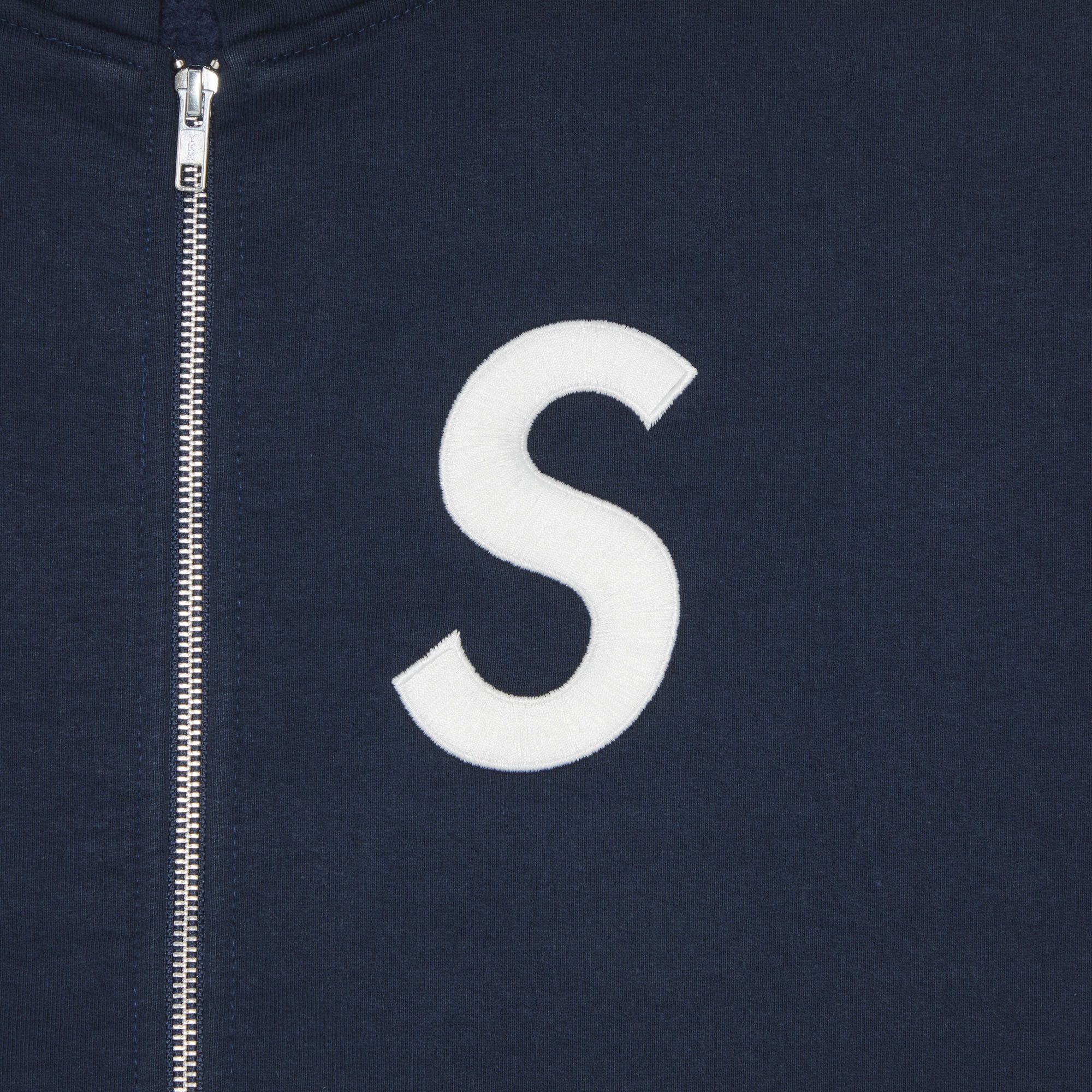 Size xl Supreme S Logo Zip Up Hooded Sweatshirt 'Navy'