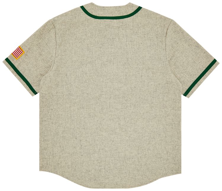 Supreme x Mitchell  Ness Wool Baseball Jersey Grey