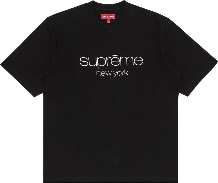 Supreme Logo T shirt Supreme Brand T shirt Black Short-sleeve