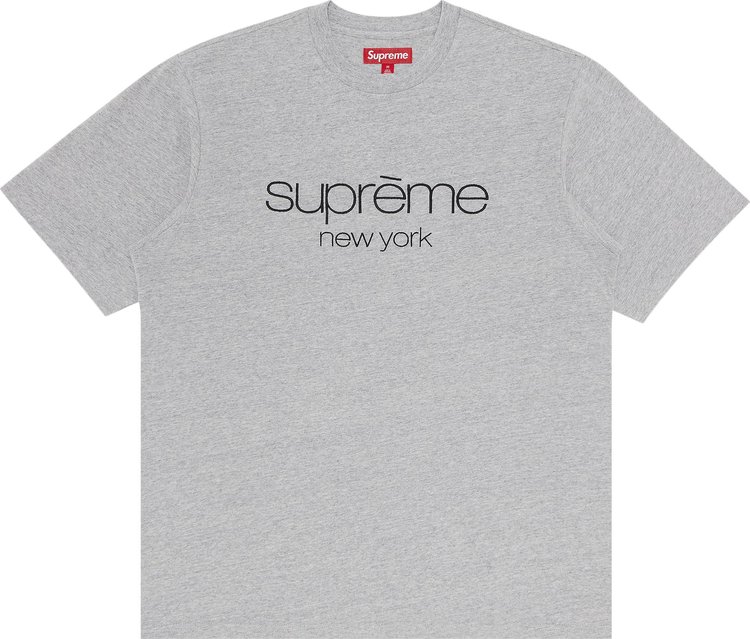 Supreme Classic Logo Short-Sleeve Top 'Heather Grey'