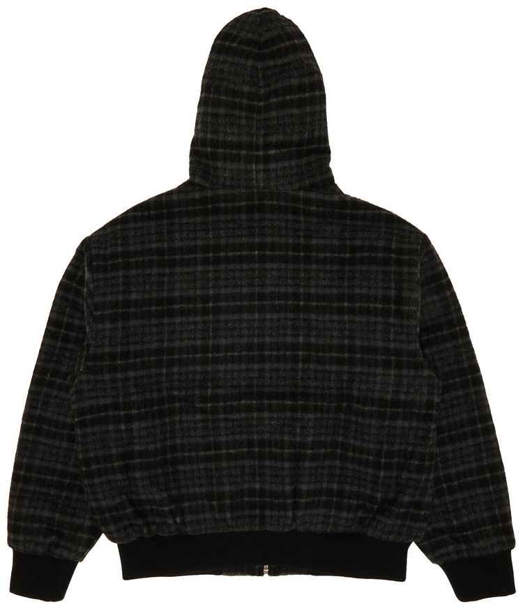 Buy Supreme Plaid Wool Hooded Work Jacket 'Black' - FW23J46 BLACK | GOAT
