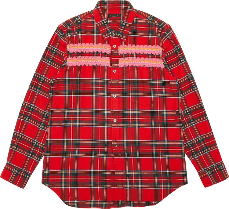 Comme des Garçons Homme Plus Long-Sleeve Button Up Shirt 'Red/Multicolor'