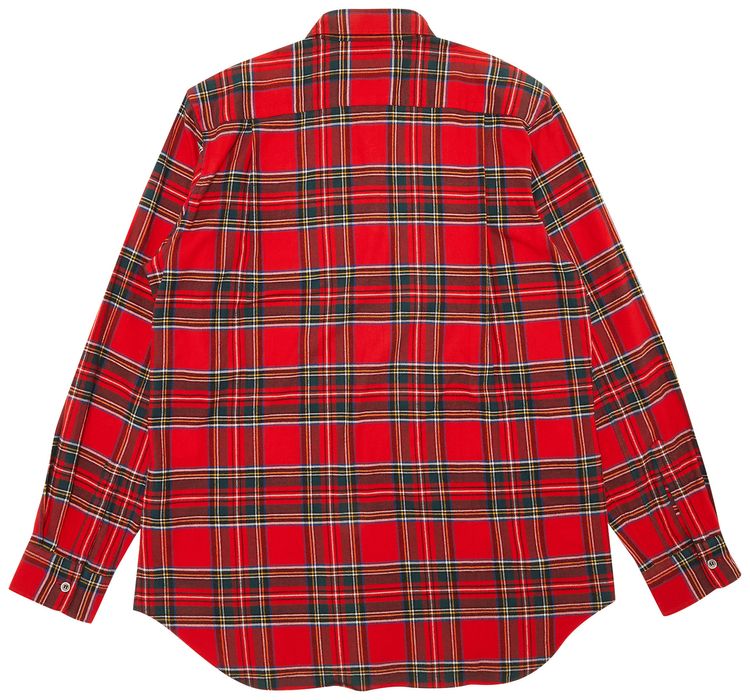 Comme des Garcons Homme Plus Long Sleeve Button Up Shirt RedMulticolor