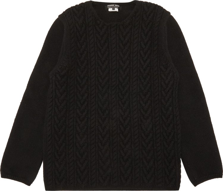 Comme des Garçons Homme Deux Cable Knit Sweater 'Black'