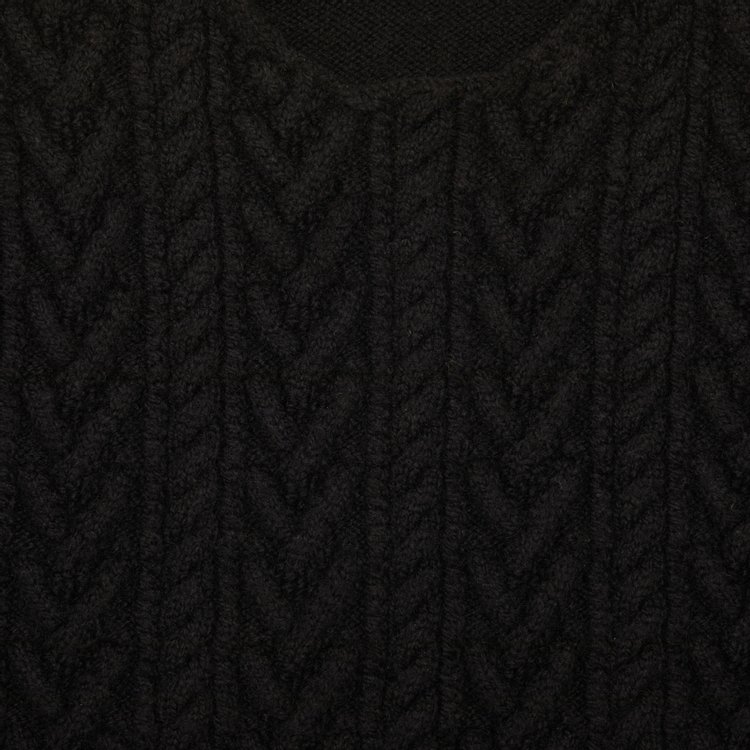 Comme des Garcons Homme Deux Cable Knit Sweater Black