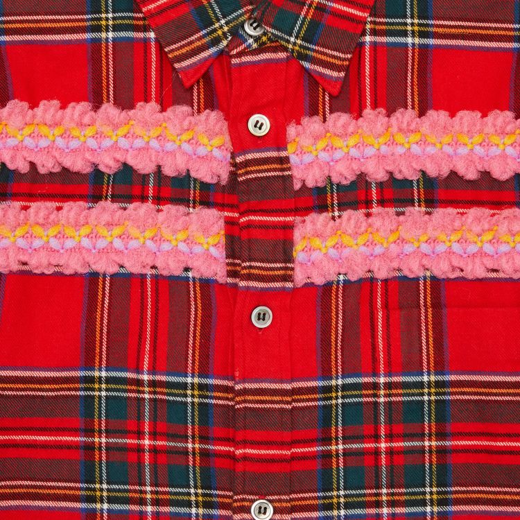 Comme des Garcons Homme Plus Long Sleeve Button Up Shirt RedMulticolor