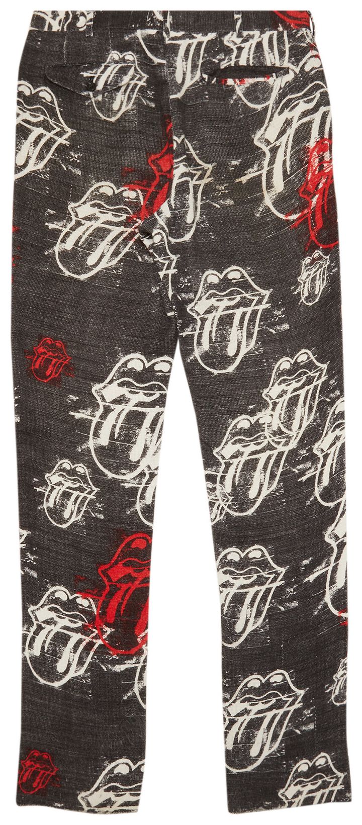 Vintage Comme des Garcons Homme Plus Rolling Stones Print Pants Black