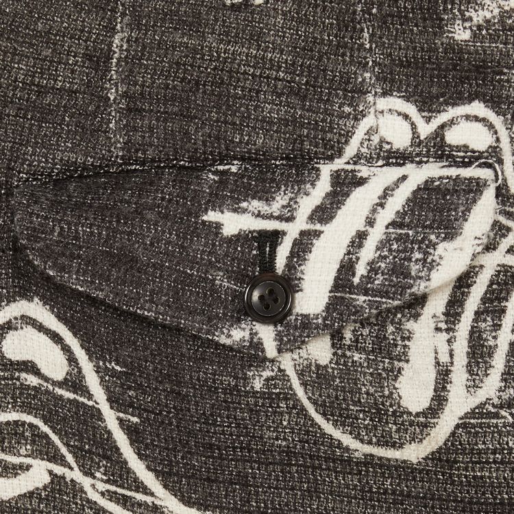 Vintage Comme des Garcons Homme Plus Rolling Stones Print Pants Black