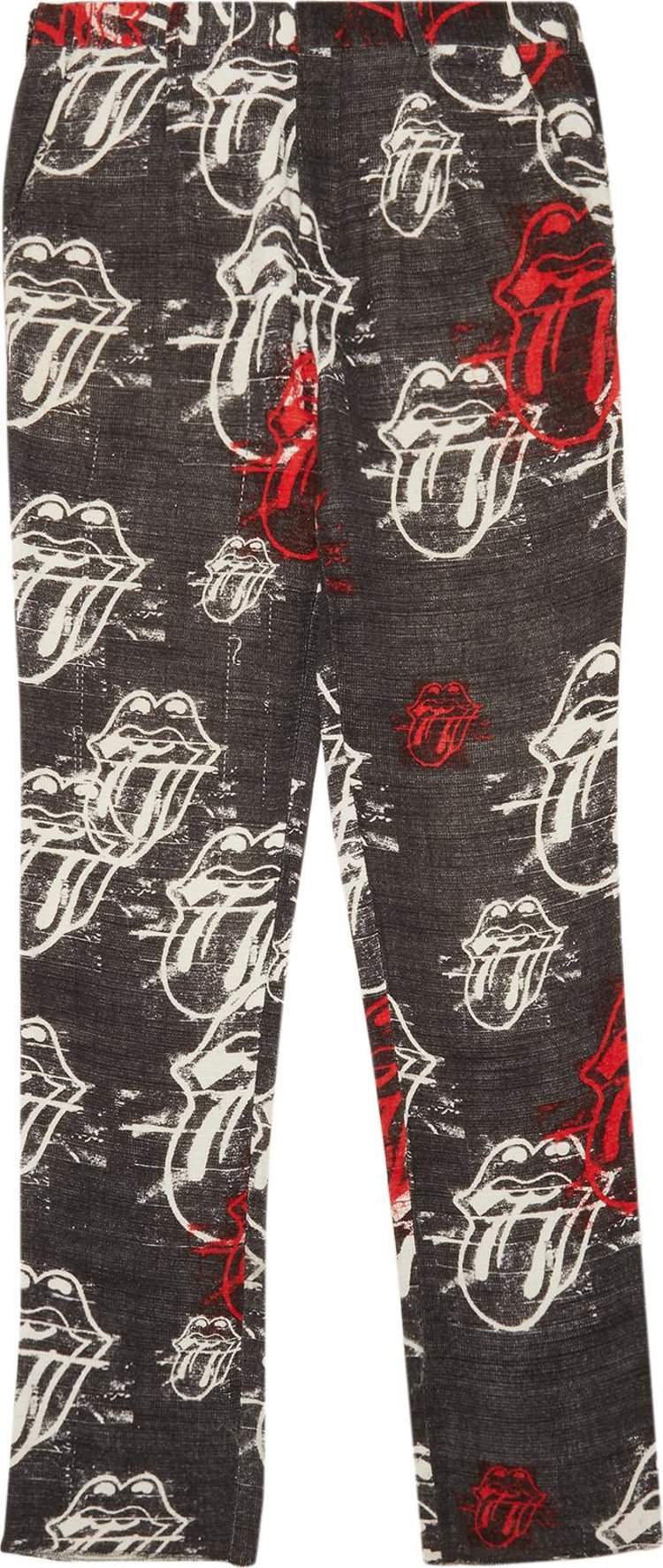 Vintage Comme des Garçons Homme Plus Rolling Stones Print Pants 'Black'