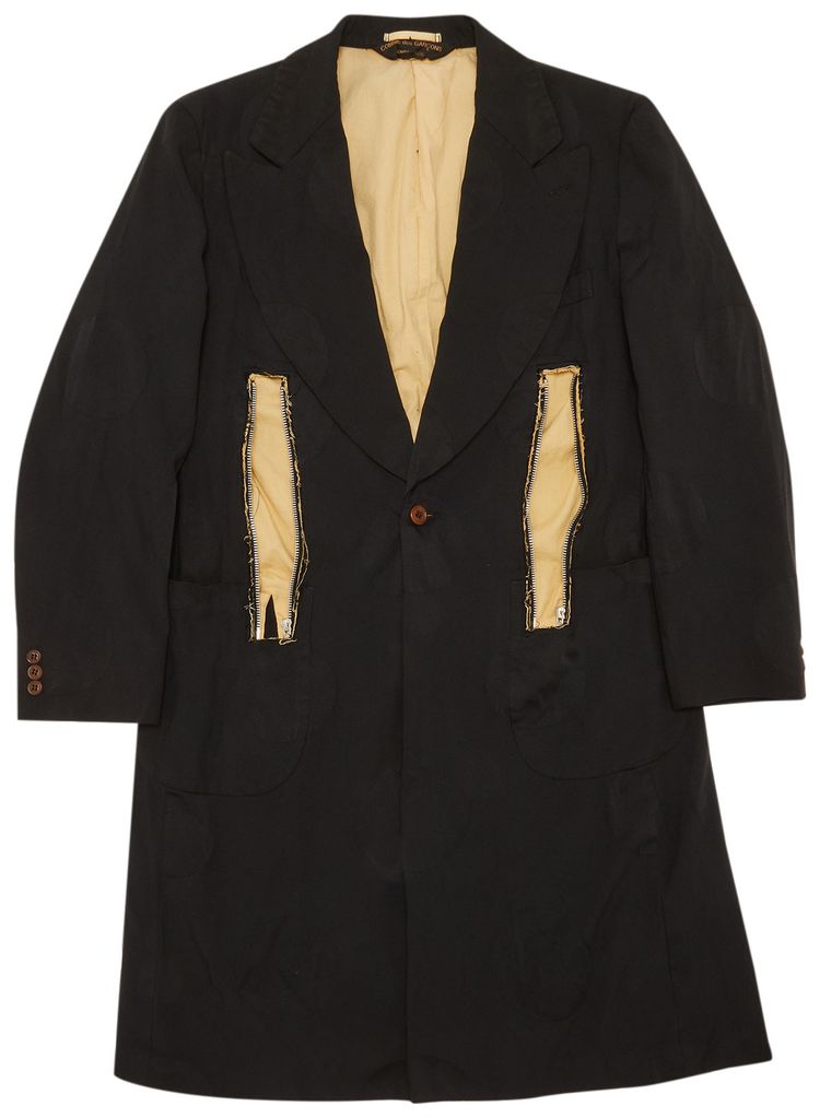Comme des Garcons Homme Plus Long Blazer With Zips Black