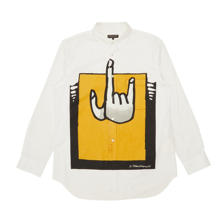 Vintage Comme des Garçons Homme Plus Button Up With Tomaszenski Print 'White'