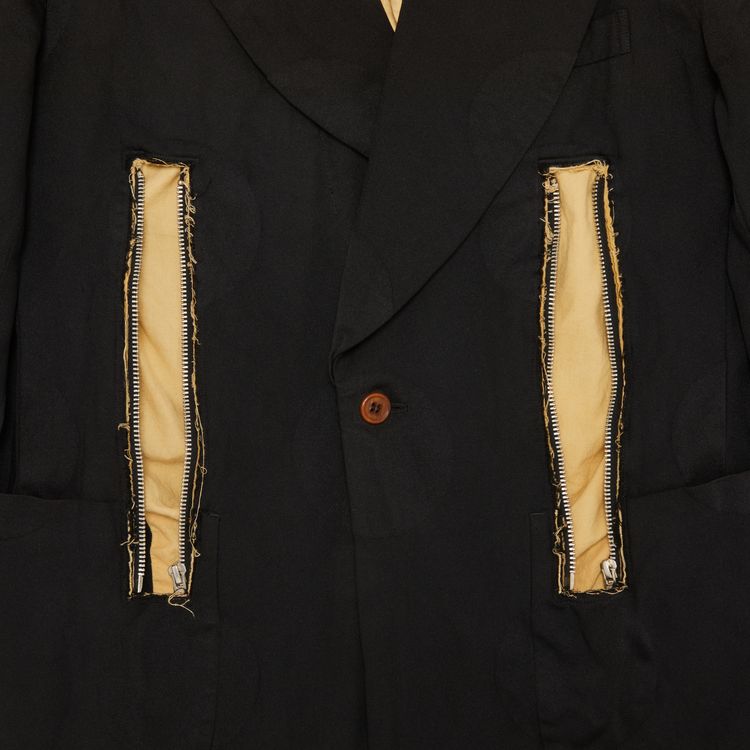 Comme des Garcons Homme Plus Long Blazer With Zips Black
