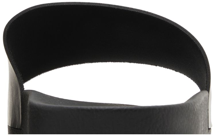 Off White Logo Print Slide Drowning Man   Black